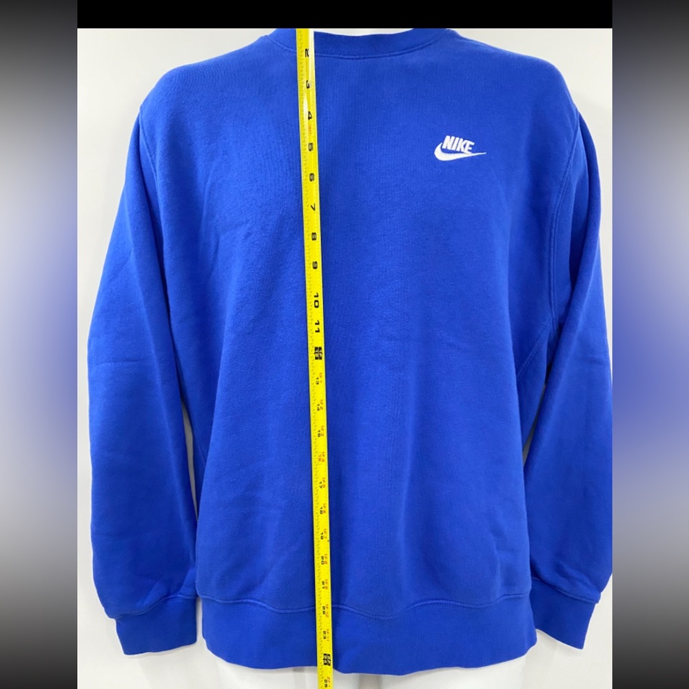Nike Sportswear Club Fleece Crewneck Sweatshirt Game Royal Men Large BV2662-480 - Picture 7 of 11